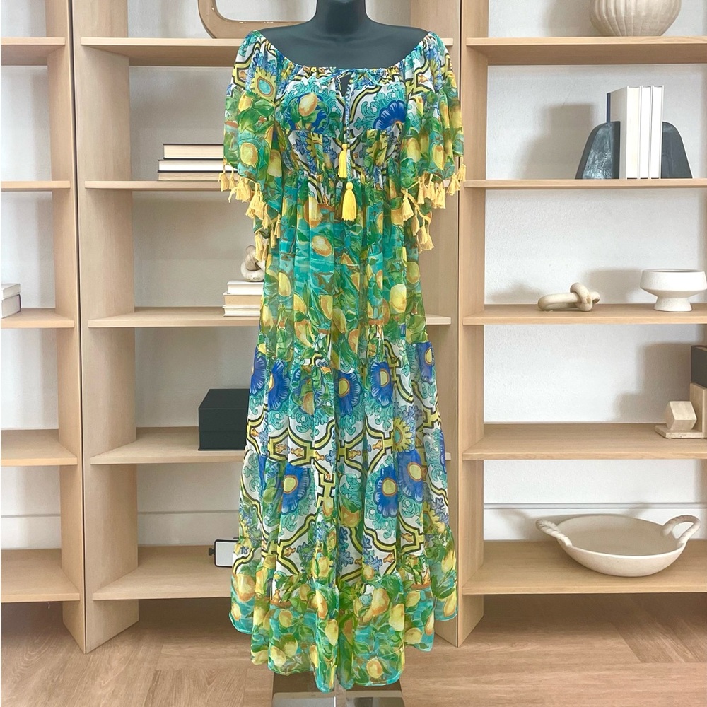 Antica Sartoria Off Shoulder Dress